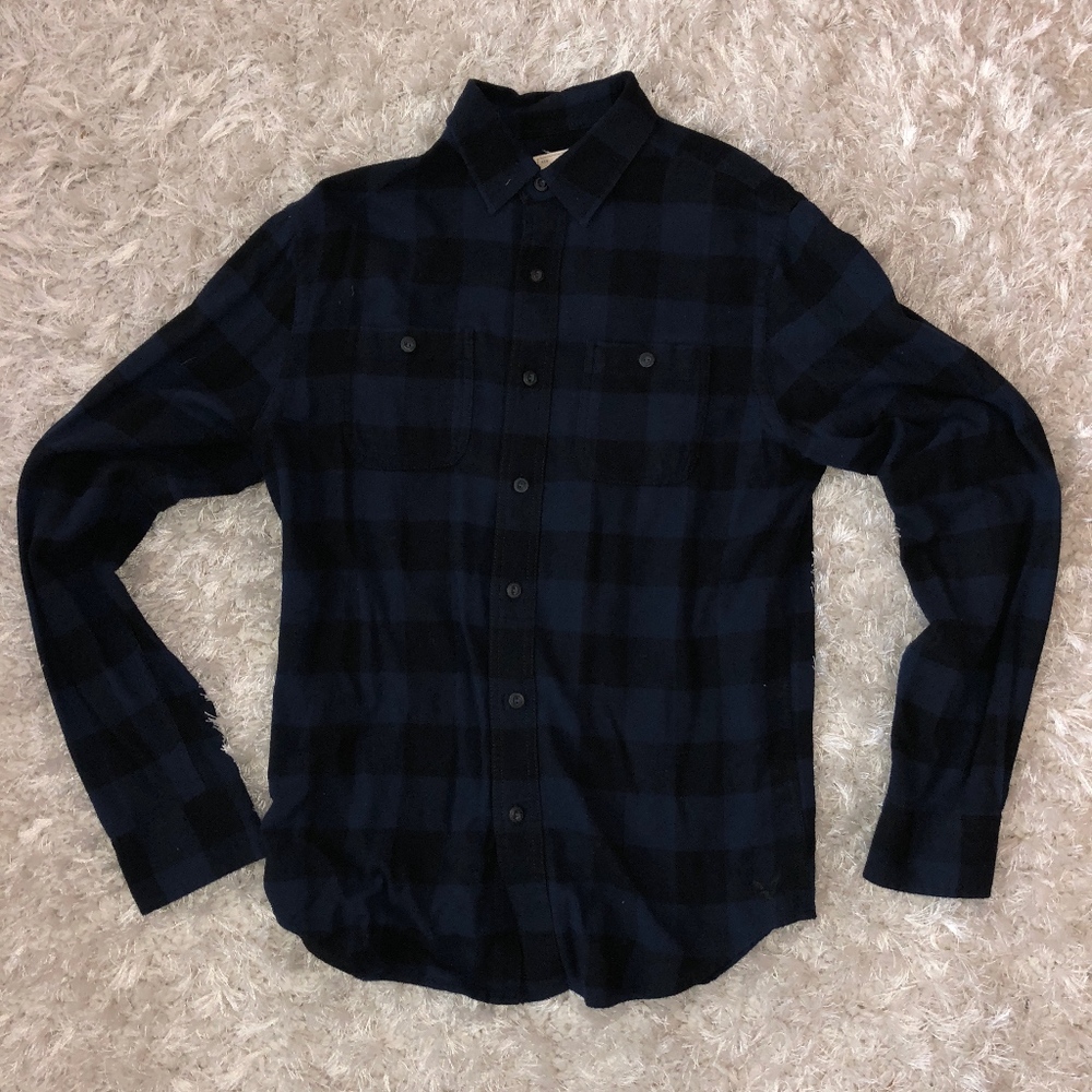 Flannel Plaid Long-Sleeve Shirt